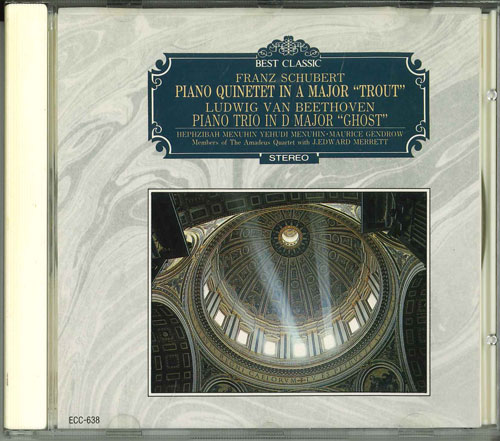 【中古】CD Franz Schubert / Ludwig Van Be Piano Quintet The Trout /Piano Trio Tho Ghost ECC638 ECHO INDUSTRY /00110