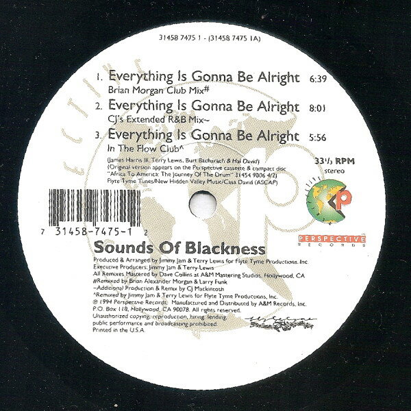쥳ɥƥ ŷԾŹ㤨֡š12 Sounds Of Blackness Everything Is Gonna Be Alright 3145874751 Perspective Records /00250פβǤʤ603ߤˤʤޤ
