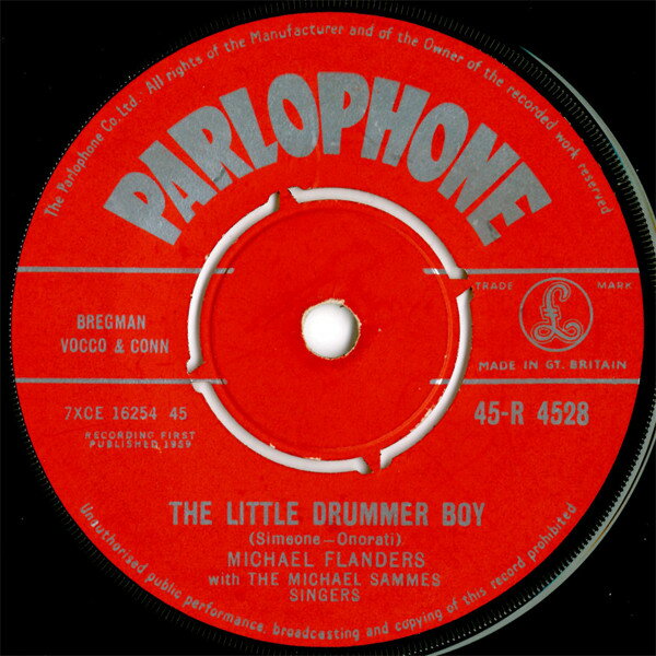 【中古】英7” Michael Flanders / Donald Swan The Little Drummer Boy / The Youth Of The Heart 45R4528 Parlophone /00080