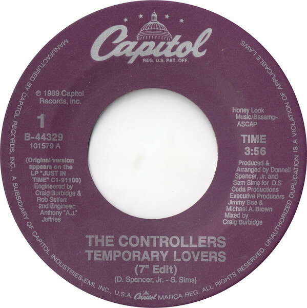 米7” Controllers Temporary Lovers B44329 Capitol Records /00080