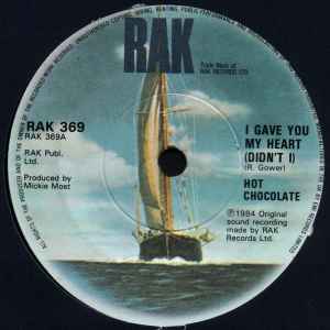 【中古】英7” Hot Chocolate I Gave You My Heart (Didnt I) RAK369 RAK /00080