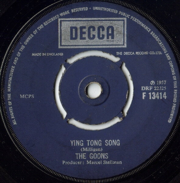 【中古】英7” Goons Ying Tong Song F13414 Decca /00080