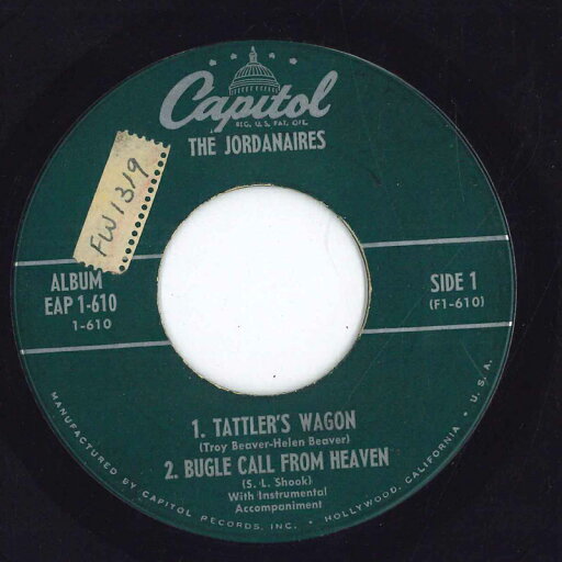 【中古】米7” Jordanaires Tattlers Wagon EAP1610 CAPITOL RECORDS /00080 【中古】米7” Jordanaires Tattlers Wagon EAP1610 CAPITOL RECORDS /00080