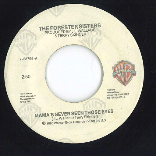 【中古】米7” Forester Sisters Mamas Never Seen Those Eyes 728795 WARNER BROS. RECORD /00080 【中古】米7” Forester Sisters Mamas Never Seen Those Eyes 728795 WARNER BROS. RECORD /00080