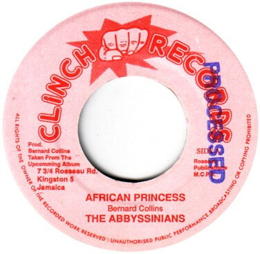 ジャマイカ7” Abyssinians African Princess NONE Clinch Records /00080