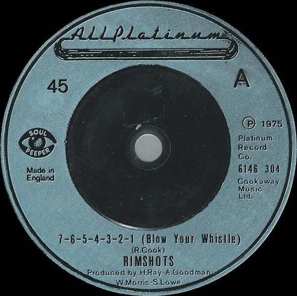 【中古】英7” Rimshots 7-6-5-4-3-2-1 (Blow Your Whistle) / Harvey Wallbang 6146304 All Platinum /..