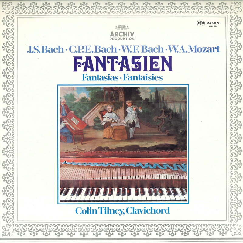 【中古】LP コリン・ティルニー クラヴィコードで弾く幻想曲集 MA5070 ARCHIV /00260