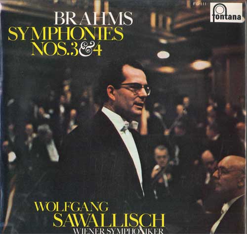 【中古】LP ヴォルフガング・サヴァリッシュ ブラームス 交響曲第3，4番 FG111 FONTANA /00260