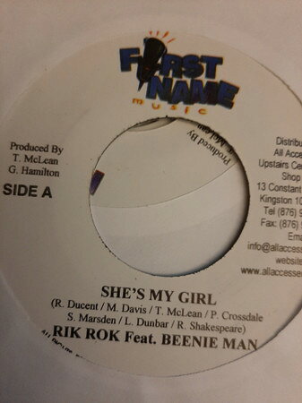 【中古】7インチ Rik Rok, Beenie Man Shes My Girl NONE First Name Music
