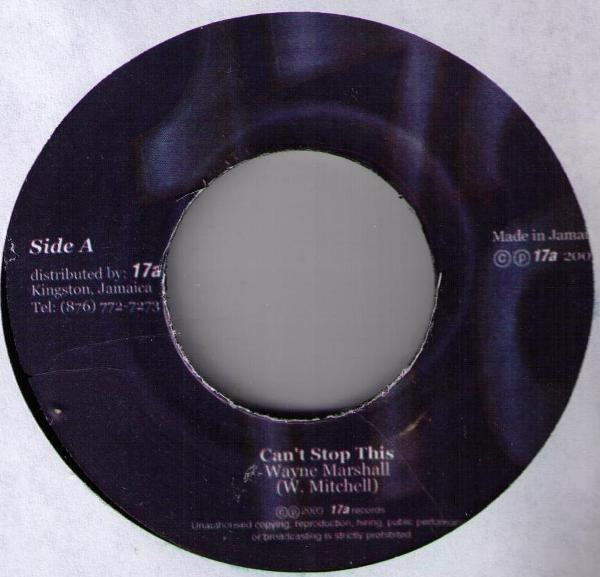 【中古】7インチ Wayne Marshall / Sizzla Cant Stop This / No Escape NONE 17a