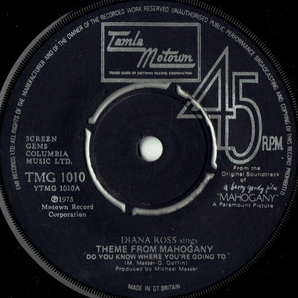 쥳ɥƥ ŷԾŹ㤨֡š۱7 Diana Ross Theme From Mahogany (Do You Know Where Youre Going TMG1010 TAMLA MOTOWN /00080פβǤʤ1,078ߤˤʤޤ