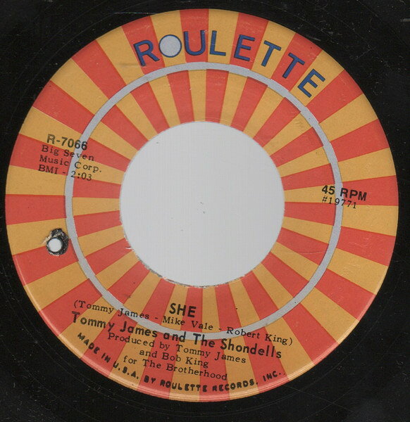 【中古】7” Tommy James & The Shondells She R7066 Roulette /00080
