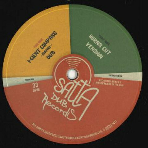 【新品】欧12” Isayah I Cient Compass; (Dub) / Horns Cut; (Version) SDR12005 Satta Dub /00200 【新品】欧12” Isayah I Cient Compass; (Dub) / Horns Cut; (Version) SDR12005 Satta Dub /00200