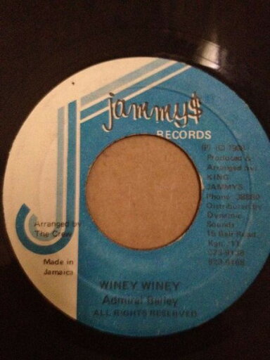【中古】ジャマイカ7” Admiral Bailey Winey Winey NONE Jammys Records /00080 【中古】ジャマイカ7” Admiral Bailey Winey Winey NONE Jammys Records /00080