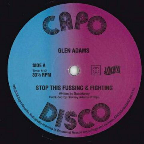 【新品】欧12” Glen Adams / Capo & The Crew Stop This Fussing & Fighting / Mad Blank JAMWAXMAXI14 Capo Disco/Jamwax /00228 【新品】欧12” Glen Adams / Capo & The Crew Stop This Fussing & Fighting / Mad Blank JAMWAXMAXI14 Capo Disco/Jamwax /00228