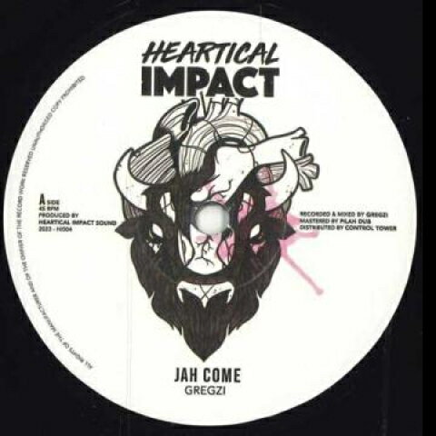 【新品】欧7” Gregzi Jah Come / Version HI004 Heartical Impact /00048