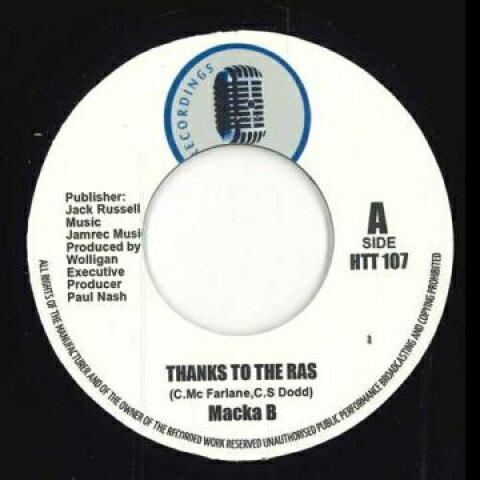 【新品】英7” Macka B Thanks To The Ras / Sky Matic HTT107 HT /00048 【新品】英7” Macka B Thanks To The Ras / Sky Matic HTT107 HT /00048