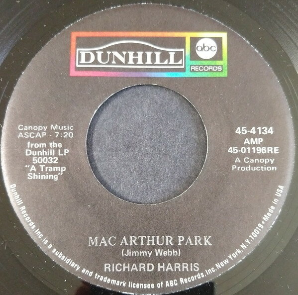 【中古】米7” Richard Harris Mac Arthur Park 454134 Dunhill /00080