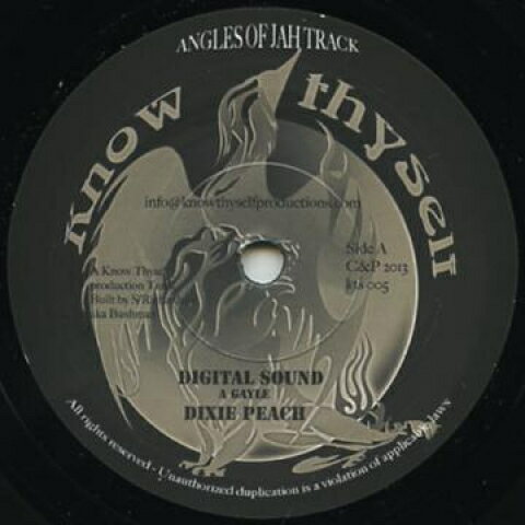 【新品】英7” Dixie Peach Digital Sound / Digital Dub KTS005 Know Thyself /00054 【新品】英7” Dixie Peach Digital Sound / Digital Dub KTS005 Know Thyself /00054