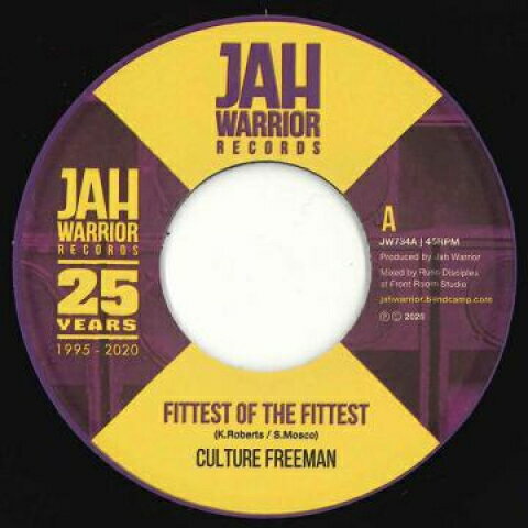 【新品】英7” Culture Freeman Fittest Of The Fittest / Dub Shall Survive JW734 Jah Warrior /00048
