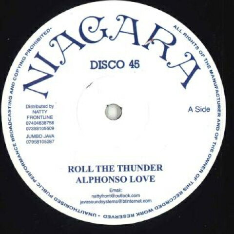 【新品】英12” Alphonso Love Roll The Thunder / Hyde Park Dub none Niagara /00220