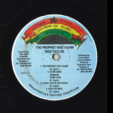 【新品】ジャマイカLP Rod Taylor Prophet Rise Again (Plane Sleeve) LP5888 Corner Stone /00250