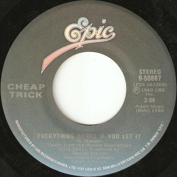Other - 【中古】加7” Cheap Trick Everything Works If You Let It 950887 EPIC /00080