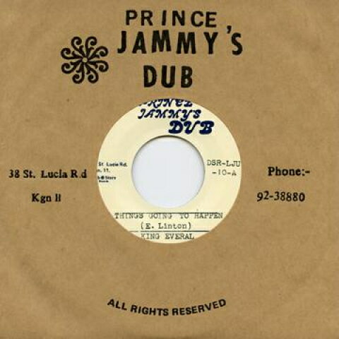 【新品】7” King Everal Things Going To Happen / Things Going To Happen Dub DSRLJU710 Prince Jammys Dub/Du /00048