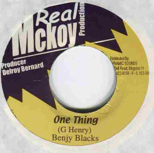 【中古】ジャマイカ7” Benjy Blacks / Mysterious One Thing / Forgot Dem NONE Real McKoy Productio /00080