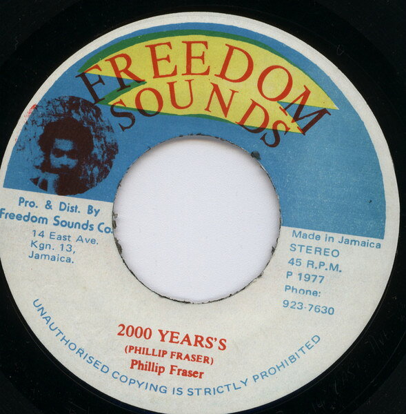 Artist Name: W - 【中古】7” Phillip Fraser 2000 Yearss none Freedom Sounds /00080