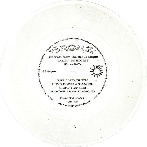 【中古】7” Bronz Excerpts From The Debut Album ”Taken By Storm” NONE Bronze /00080