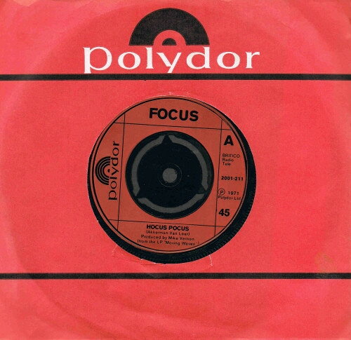 Artist Name: F - 【中古】7” Focus (2) Hocus Pocus 2001211 Polydor /00080