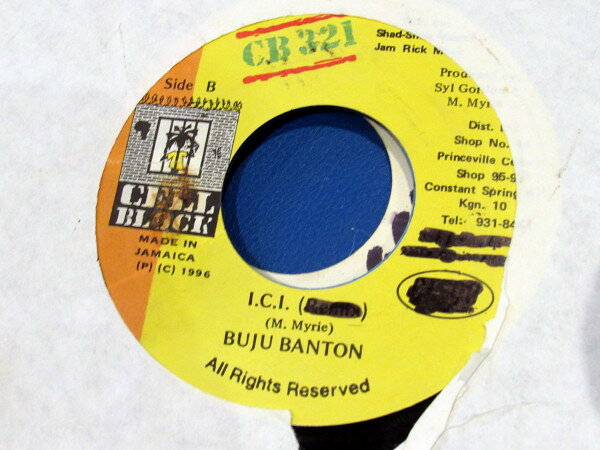 ジャマイカ7” Buju Banton , Firehouse Crew I.C.I. / Version CB028 Cell Block 321 /00080