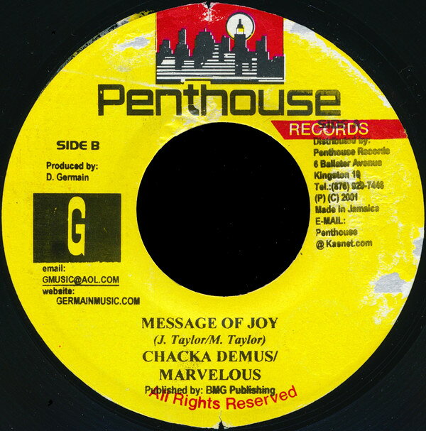 7” Chaka Demus / Marvelous (4) Message Of Joy NONE Penthouse Records /00080