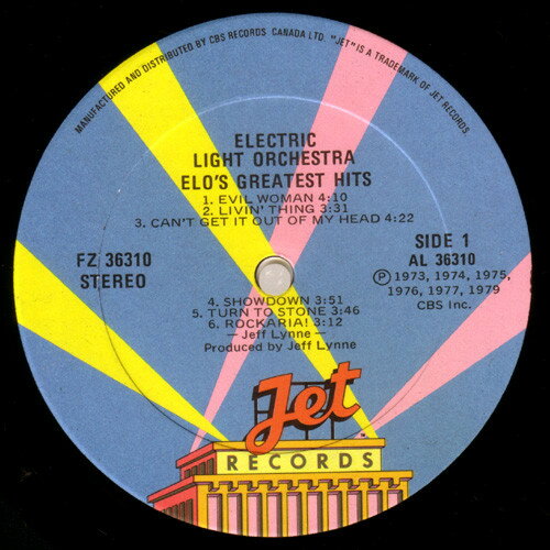 ����š۲�LP Electric Light Orchestra ELOs Greatest Hits FZ36310 Jet Records /00260