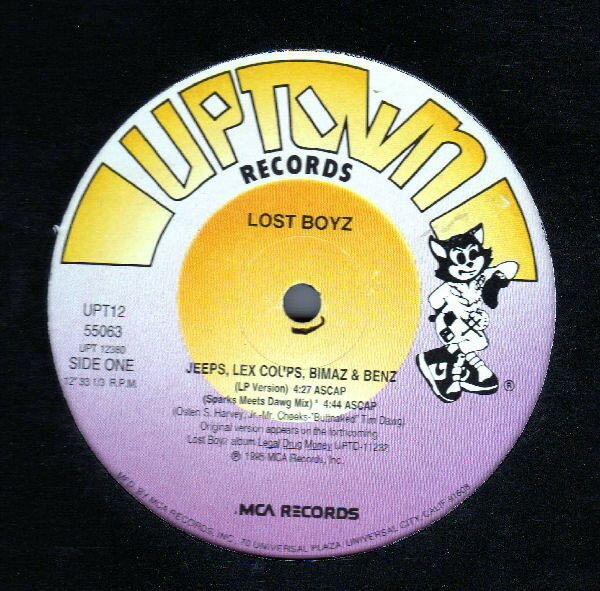 【中古】米12” Lost Boyz Jeeps, Lex Coups, Bimaz & Benz (Remix) UPT1255063 Uptown Records /00250
