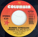 【中古】米7” Barbra Streisand Somewhere 3805680 Columbia /00080