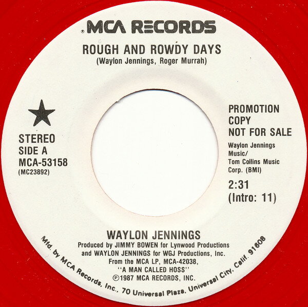 ・アーティスト Waylon Jennings ・タイトル My Rough And Rowdy Days ・レーベル・型番 MCA Records MCA53158 ・フォーマット 7" ・コンディション(盤) 良い (VG+) ・コンディション(ジャケット) プレインカバー（元ジャケット／カバー無し） ・コンディション(帯) オビなし ・特記事項 【盤にヘアライン】 サンプル画像です。実際の商品の画像ではありません 商品写真はバーコード/カタログ番号に対応したサンプル画像ですので、お送りする商品の画像ではありません。帯やライナーなどの付属品は、特記事項に記載されている場合のみ含まれます。プロモやカラーレコードなどの仕様についても、該当する場合のみ特記事項に記載しています。 【ご購入前に必ずご確認ください】 ・本店サイト(www.recordcity.jp)とは価格、送料が違います ・本店サイト、その他支店のオーダーとは同梱発送できません ・注文確定後に別の注文を頂いた場合、注文同士の同梱は致しかねます。 ・別倉庫から発送しているため、店頭受け渡しは対応しておりません ・一部商品は他の通販サイトでも販売しているため、ご注文のタイミングによっては商品のご用意ができない場合がございます。 ・土日祝日はお休みです 金曜・祝前日9時以降のご連絡またはご入金は、返答または発送が週明け・祝日明けに順次対応となります。 ・ご購入後のキャンセル不可 ご購入後のキャンセルはいかなる理由においてもお受けできません。ご了承の上、ご購入くださいませ。 ・日本郵便(ゆうパック/ゆうメール)によるお届けになります。 ・中古品であることをご理解ください 当ストアでは中古商品を主に販売しております。中古品であることをご理解の上ご購入ください。また、一部商品はRecordCityオンラインストアで試聴可能です。 ・返品について お客様のご都合による返品は一切承っておりません。 表記の内容と実際の商品に相違がある場合、また針飛び等で返品・返金をご希望される場合は、商品の到着後1週間以内にご連絡ください。商品の返送をこちらで確認後、キャンセル・返金を行います。 コンディションVG以下の商品は返品できません。プレイに影響のない表面のこすれ傷、プレス起因のノイズ盤は返品の対象外です。 【コンディション表記】 ・ほぼ新品(M-)(Like New) 完全な新品。未使用。当店ではほぼ使用しません ・非常に良い(EX)(Excellent) 中古盤として美品な状態。わずかな経年を感じるものの傷みを感じさせない、当店基準で最高の状態 ・良い(VG+)(Very Good Plus) 丁寧に扱われた中古品で、軽い使用感がみられる。 ・可(VG)(Acceptable) 使い込まれた中古品で、「良い」よりもさらに使用感がみられる。 ・悪い(VG-)(Bad) 状態が悪いアイテム。使用の保障はなく、再生不可、針飛び、目立つノイズがあるかもしれない。状態によるクレーム不可。返品不可。 ・非常に悪い(G)(Very Bad) 「悪い」よりさらに状態が悪いアイテム。使用の保障はなく、再生不可、針飛び、目立つノイズがあるかもしれない。状態によるクレーム不可。返品不可。 ・ジャンク(Fair)(Junk/Fair) 割れている、反っている、水ダメージがある、カビ、ジャケットが分離している、ひどい書き込み、ひどい擦れなど最低の状態。使用の保障はなく、再生不可、針飛び、目立つノイズがあるかもしれない。状態によるクレーム不可。返品不可。 ・ジャンク(Poor)(Junk/Poor) 割れている、反っている、水ダメージがある、カビ、ジャケットが分離している、ひどい書き込み、ひどい擦れなど最低の状態。使用の保障はなく、再生不可、針飛び、目立つノイズがあるかもしれない。状態によるクレーム不可。返品不可。