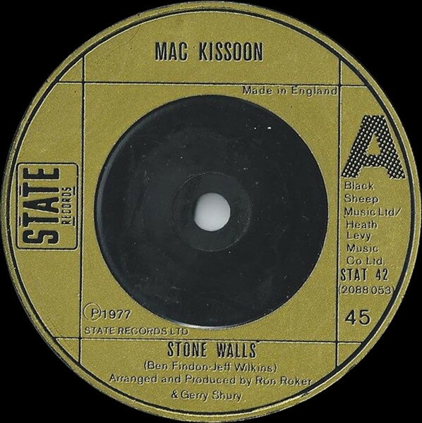 7” Mac Kissoon Stone Walls STAT42 State Records (3) /00080