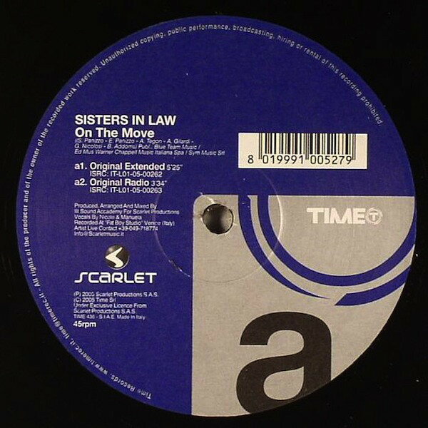 【中古】伊12” Sisters In Law On The Move TIME436 TIME /00250