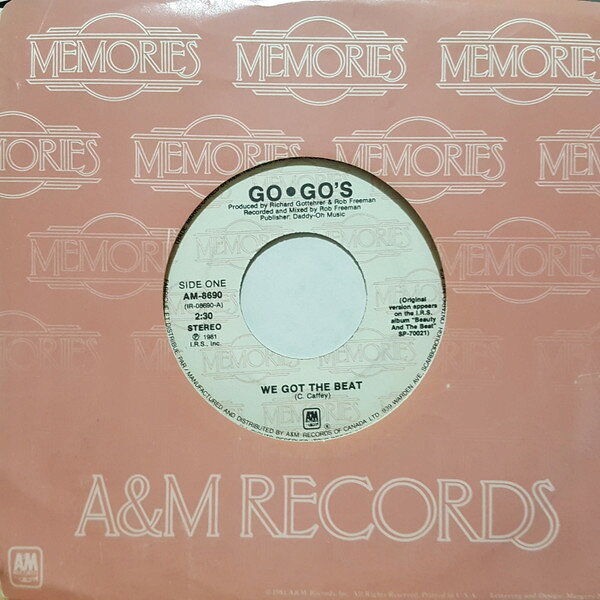 【中古】7” Go-Gos We Got The Beat / Our Lips Are Sealed AM8690 A&amp;M Records /00080