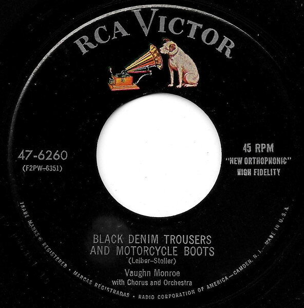 7” Vaughn Monroe Black Denim Trousers And Motorcycle Boots 476260 RCA Victor /00080