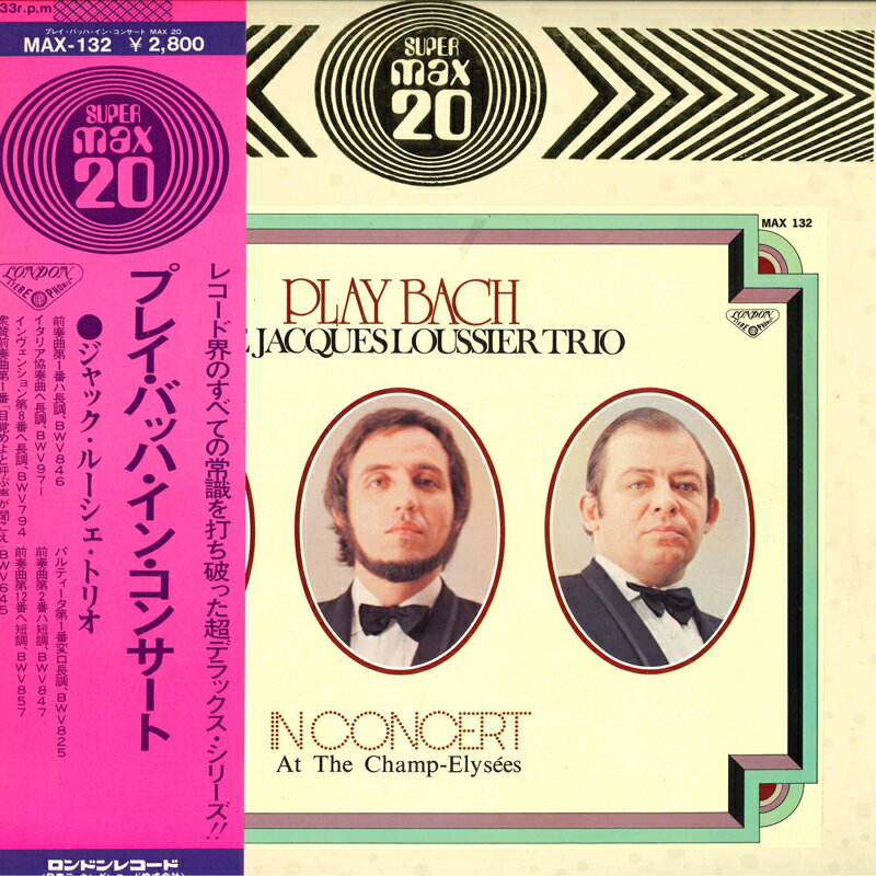 šLP/GF Jacques Loussier Trio Play Bach In Concert Max MAX132 LONDON...