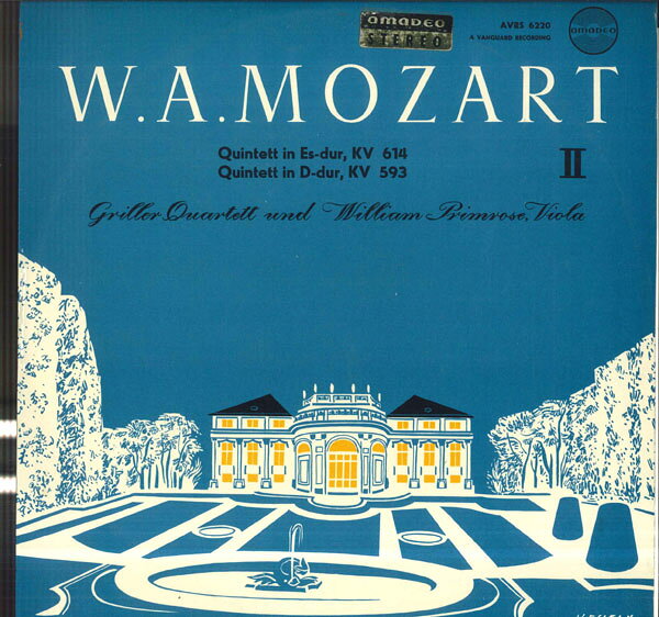 【中古】LP グリラー四重奏団, ウィリアム・ モーツァルト 五重奏曲 変ホ長調, K614 / 五重奏曲 ニ AVRS6220 AMADEO /00260