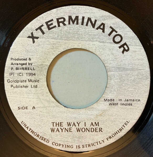 艺人名: C - 【中古】7” Wayne Wonder The Way I Am NONE XTerminator /00080