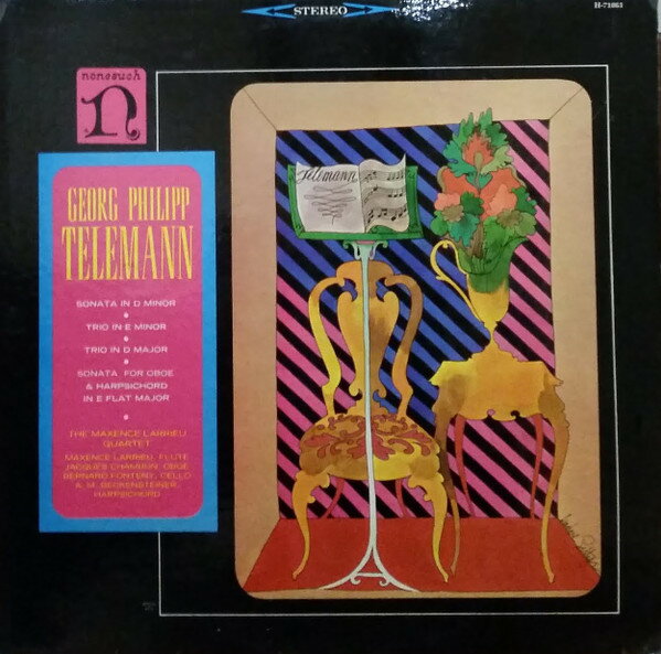 【中古】米LP Maxence Larrieu Quartet Telemann: Sonata In D Minor, Trio In E Minor, Trio H71061 NONESUCH /00260