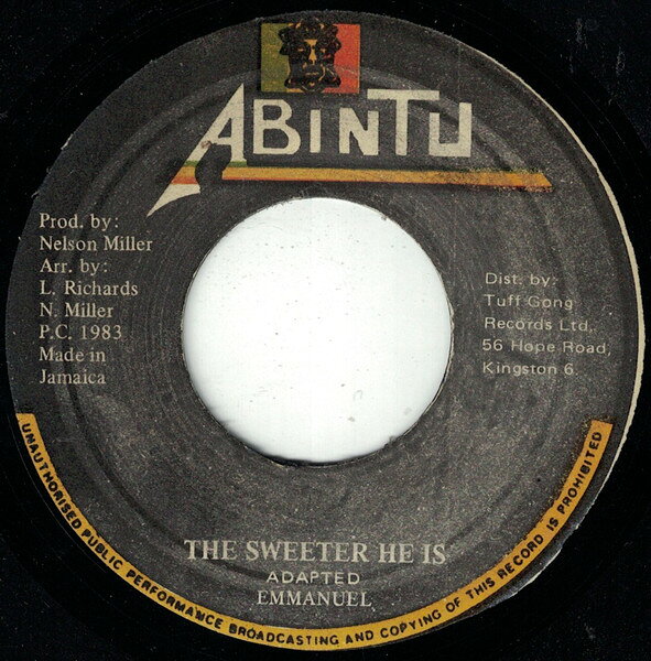 【中古】7インチ Emmanuel, The Burning Band Sweeter He Is NONE Abintu