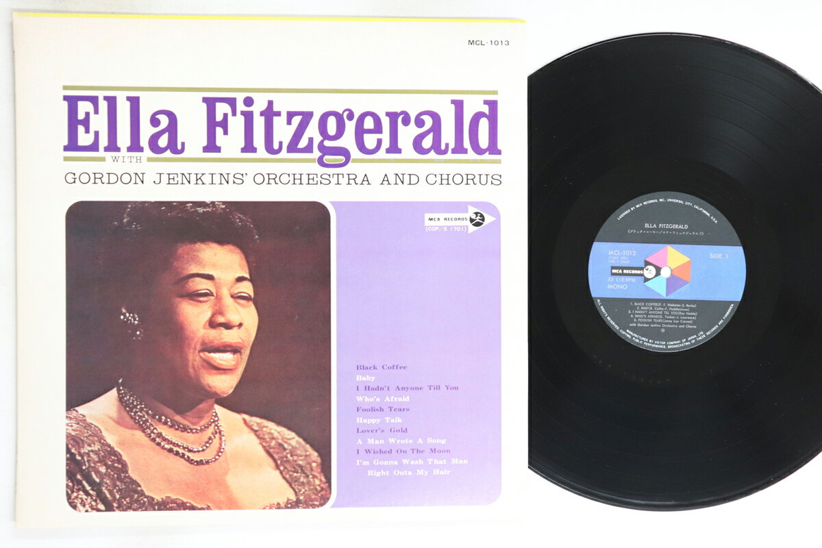 ・アーティスト Ella Fitzgerald ・タイトル Ella Fitzgerald With Gordon Jenkins' Orchestra And Chorus ・レーベル・型番 MCA MCL1013 ・フォーマット LPレコード ・コンディション(盤) 良い (VG+) ・コンディション(ジャケット) 良い (VG+) ・コンディション(帯) オビなし ・特記事項 実際に発送される商品の画像です 【ご購入前に必ずご確認ください】 ・本店サイト(www.recordcity.jp)とは価格、送料が違います ・本店サイト、その他支店のオーダーとは同梱発送できません ・注文確定後に別の注文を頂いた場合、注文同士の同梱は致しかねます。 ・別倉庫から発送しているため、店頭受け渡しは対応しておりません ・一部商品は他の通販サイトでも販売しているため、ご注文のタイミングによっては商品のご用意ができない場合がございます。 ・土日祝日はお休みです 金曜・祝前日9時以降のご連絡またはご入金は、返答または発送が週明け・祝日明けに順次対応となります。 ・ご購入後のキャンセル不可 ご購入後のキャンセルはいかなる理由においてもお受けできません。ご了承の上、ご購入くださいませ。 ・日本郵便(ゆうパック/ゆうメール)によるお届けになります。 ・中古品であることをご理解ください 当ストアでは中古商品を主に販売しております。中古品であることをご理解の上ご購入ください。また、一部商品はRecordCityオンラインストアで試聴可能です。 ・返品について お客様のご都合による返品は一切承っておりません。 表記の内容と実際の商品に相違がある場合、また針飛び等で返品・返金をご希望される場合は、商品の到着後1週間以内にご連絡ください。商品の返送をこちらで確認後、キャンセル・返金を行います。 コンディションVG以下の商品は返品できません。プレイに影響のない表面のこすれ傷、プレス起因のノイズ盤は返品の対象外です。 【コンディション表記】 ・ほぼ新品(M-)(Like New) 完全な新品。未使用。当店ではほぼ使用しません ・非常に良い(EX)(Excellent) 中古盤として美品な状態。わずかな経年を感じるものの傷みを感じさせない、当店基準で最高の状態 ・良い(VG+)(Very Good Plus) 丁寧に扱われた中古品で、軽い使用感がみられる。 ・可(VG)(Acceptable) 使い込まれた中古品で、「良い」よりもさらに使用感がみられる。 ・悪い(VG-)(Bad) 状態が悪いアイテム。使用の保障はなく、再生不可、針飛び、目立つノイズがあるかもしれない。状態によるクレーム不可。返品不可。 ・非常に悪い(G)(Very Bad) 「悪い」よりさらに状態が悪いアイテム。使用の保障はなく、再生不可、針飛び、目立つノイズがあるかもしれない。状態によるクレーム不可。返品不可。 ・ジャンク(Fair)(Junk/Fair) 割れている、反っている、水ダメージがある、カビ、ジャケットが分離している、ひどい書き込み、ひどい擦れなど最低の状態。使用の保障はなく、再生不可、針飛び、目立つノイズがあるかもしれない。状態によるクレーム不可。返品不可。 ・ジャンク(Poor)(Junk/Poor) 割れている、反っている、水ダメージがある、カビ、ジャケットが分離している、ひどい書き込み、ひどい擦れなど最低の状態。使用の保障はなく、再生不可、針飛び、目立つノイズがあるかもしれない。状態によるクレーム不可。返品不可。