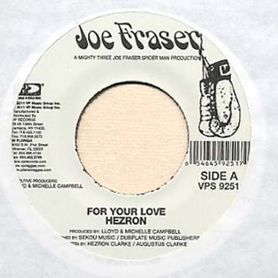 【中古】7インチ Hezron For Your Love VPS9251 VP Records, Joe Fras