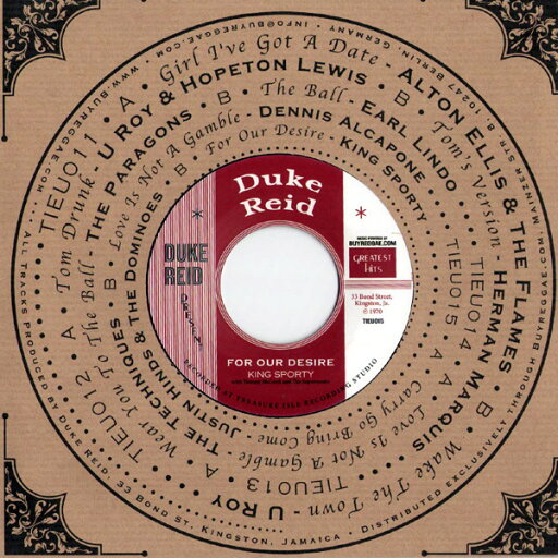【中古】独7” Justin Hinds & The Dominoes / Carry Go Bring Come / For Our Desire TIEU015 Treasure Isle /00080 【中古】独7” Justin Hinds & The Dominoes / Carry Go Bring Come / For Our Desire TIEU015 Treasure Isle /00080